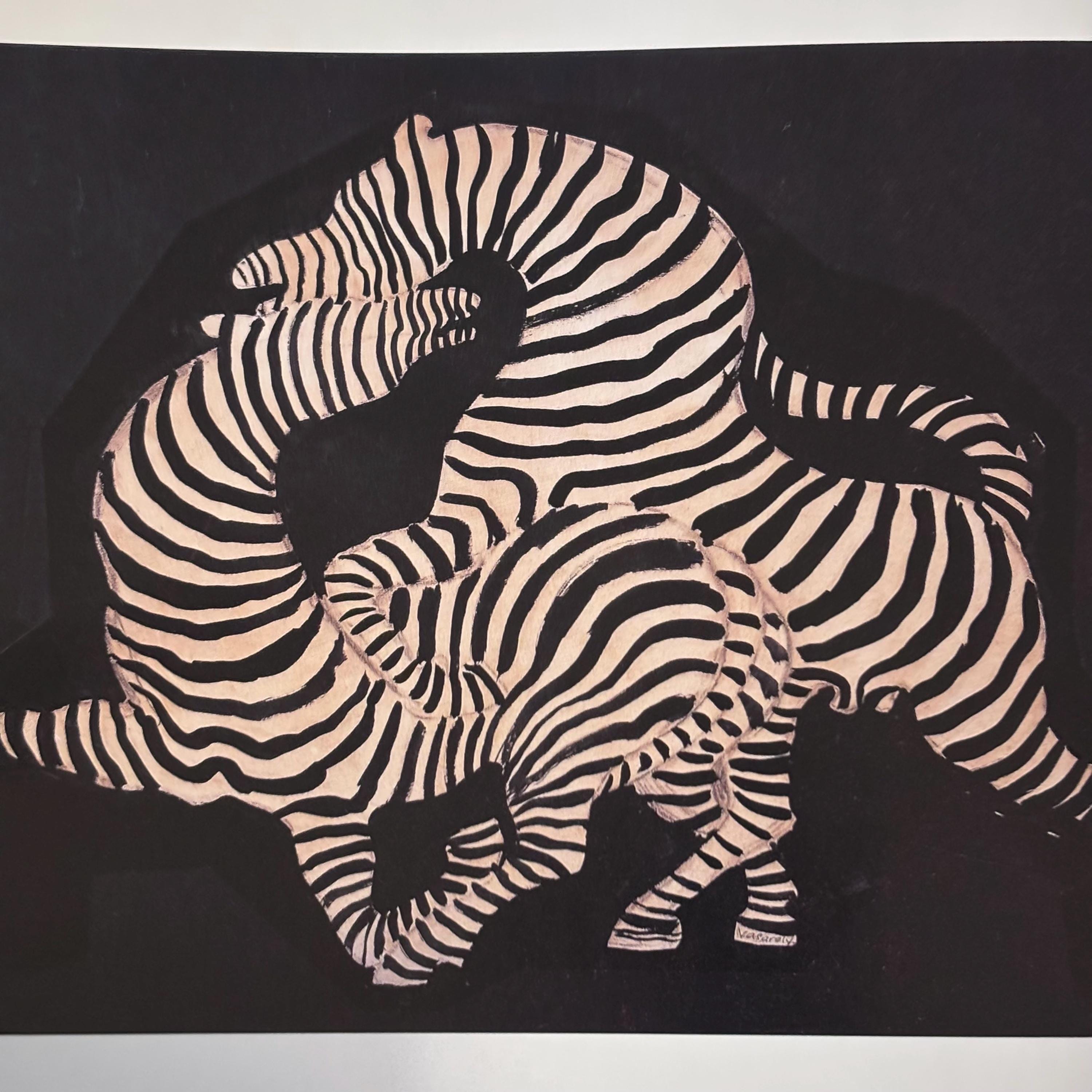 Victor Vasarely, Zebras | Original Published Lithograph | Op Art