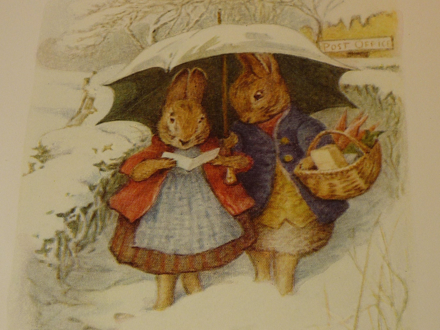 Bunnies in Winter (1890) - Beatrix Potter | Art Print