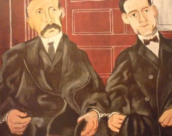 Ben Shahn, Sacco and Vanzetti Giclee print, from 1930s trial American realist - for art lovers - gift framable