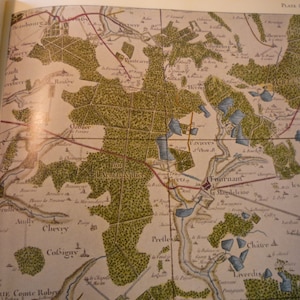 Paris Umgebung 1768 von Christopher Saxton - framable und Sammler alte Karten Karte Farblithographie 1970er Jahre