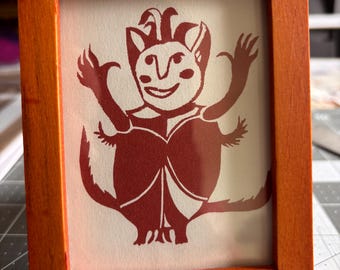 Little Devil Framed Inuit Print | by Mikigak | Small size