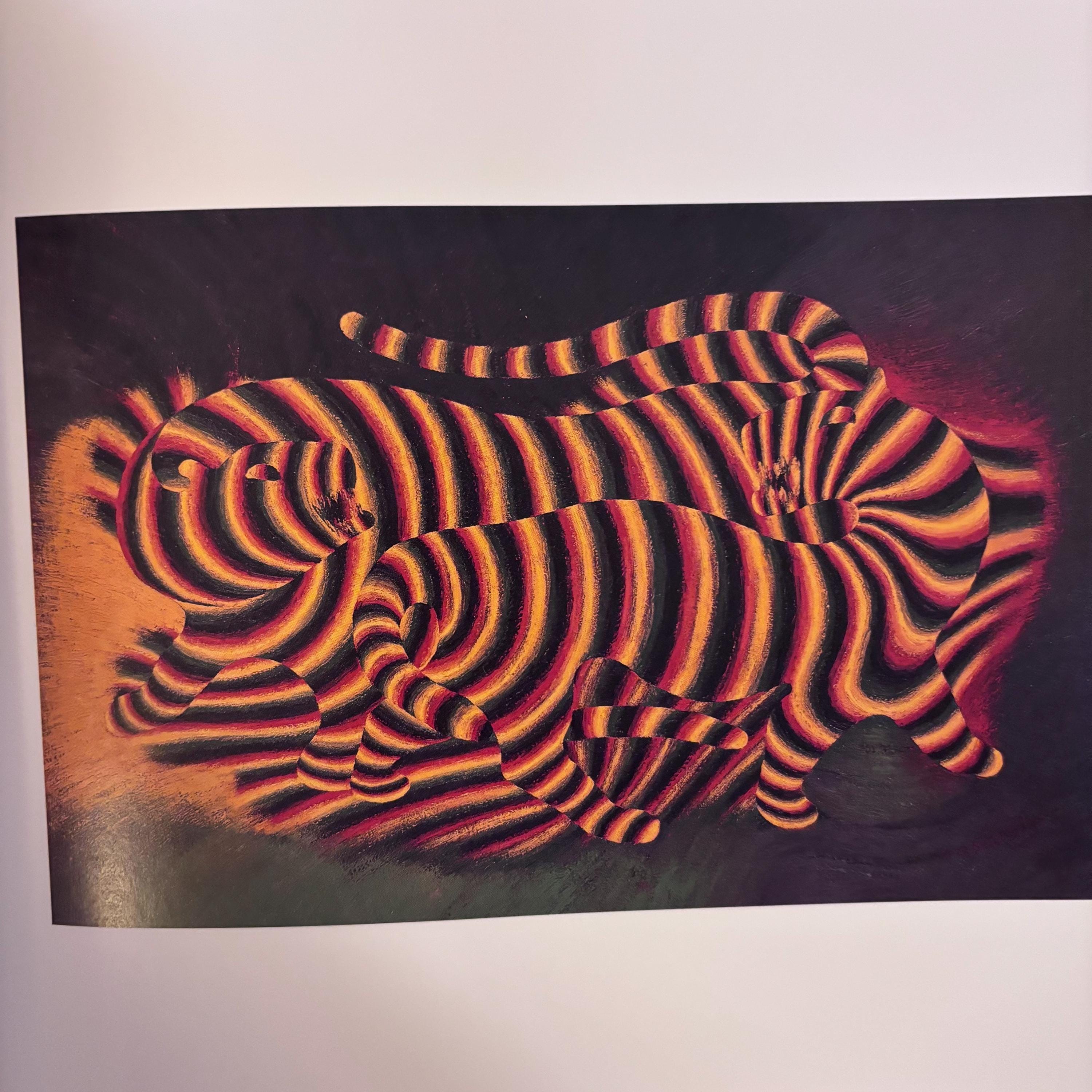 Victor Vasarely, Tigers | Vintage Published Lithograph | Op Art