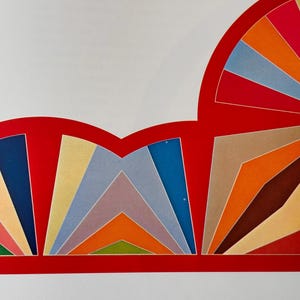Frank Stella Agbatana III, Published Lithograph 1970 Gift for modern art lover Minimalism Framable wall art