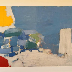 Nicolas de Staël, Mediterráneo / Litografía original publicada / Expresionismo modernista / Modernismo de mediados de siglo / Arte mural enmarcable