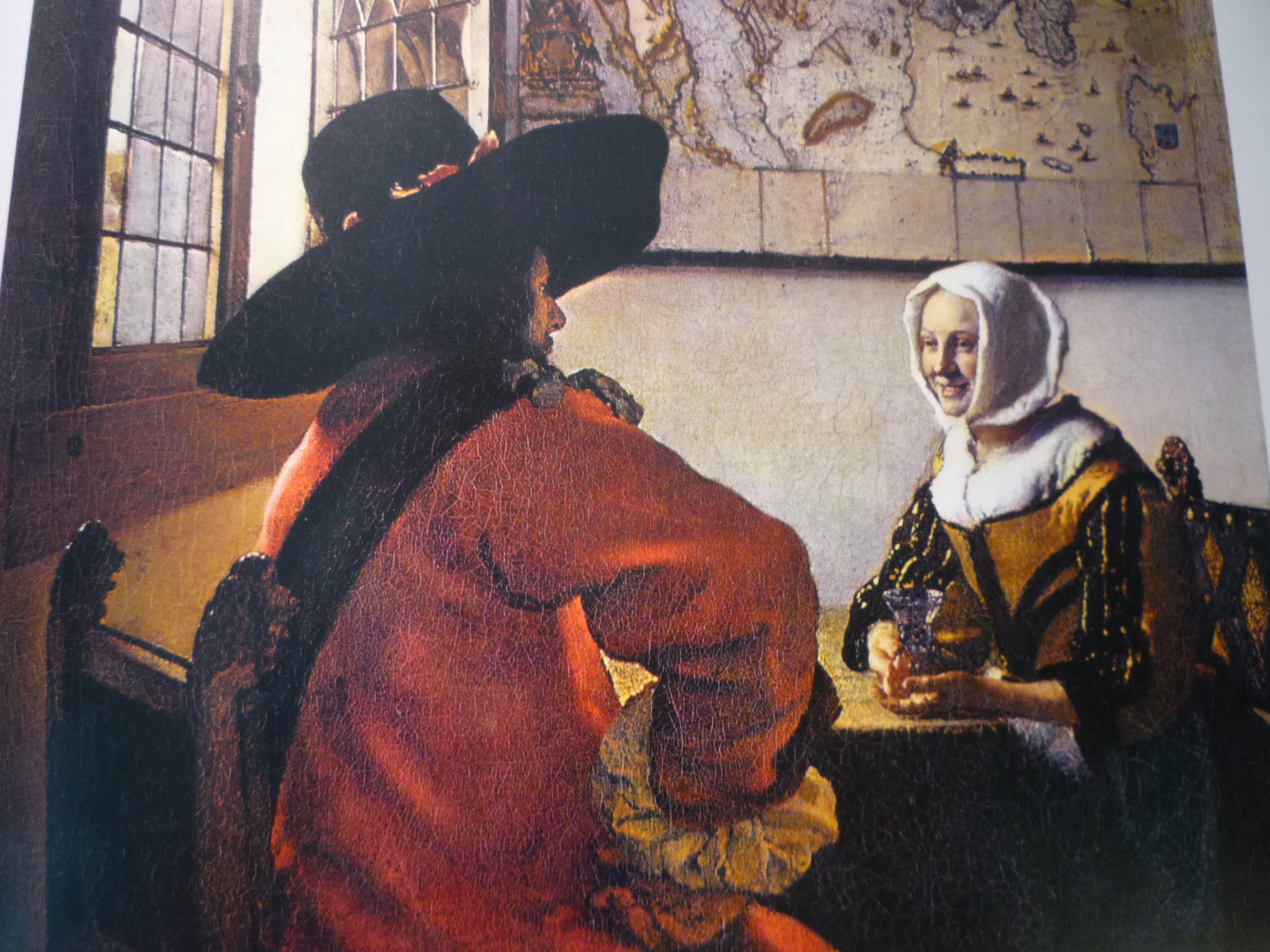 フェルメール - 将校と笑う少女 1655年絵画 アートポスター - 14