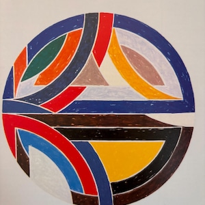 Frank Stella Sinjerli Variation Published Lithograph 1983 Minimalism modern art Great gift for art lover