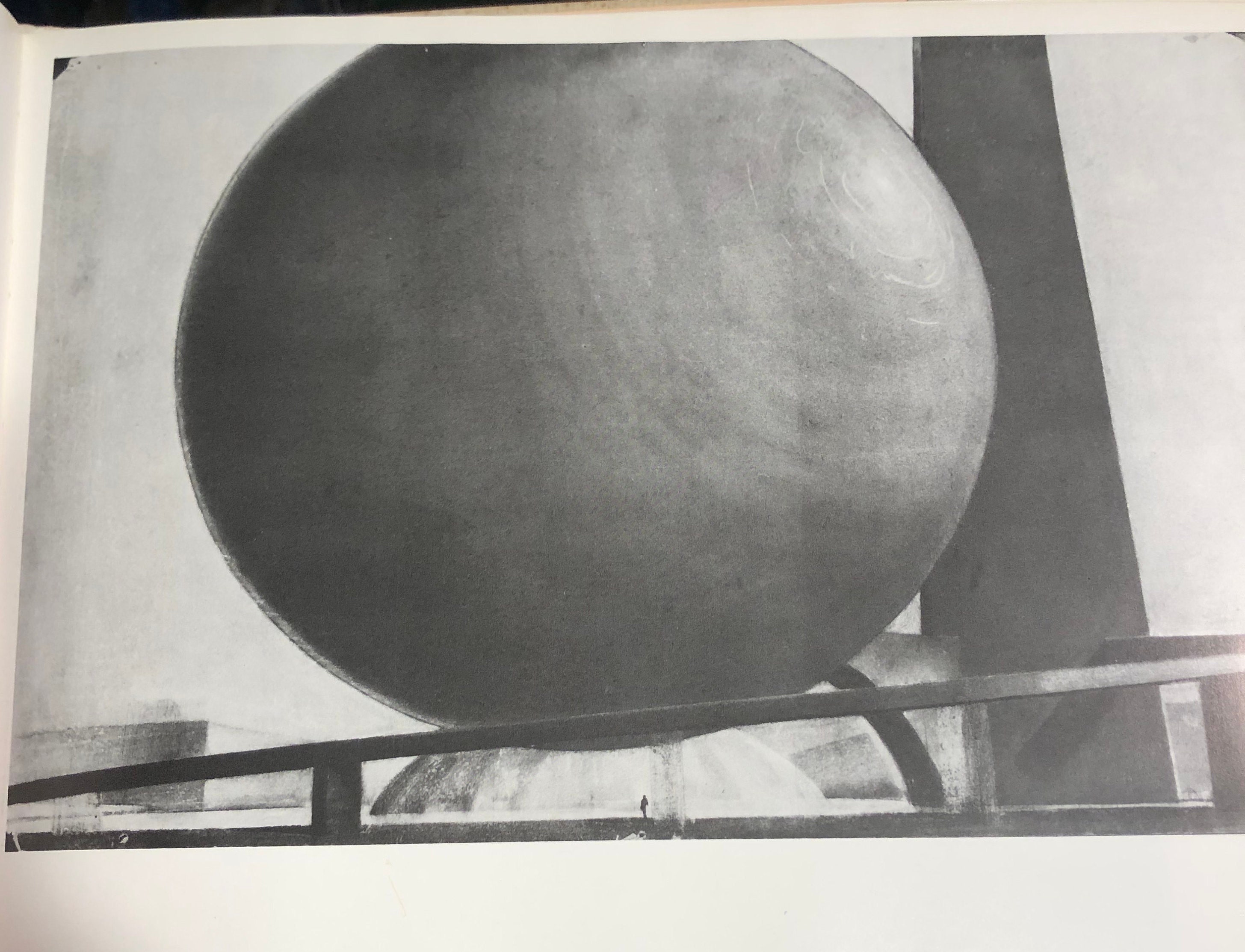 Perisphere, Hugh Ferriss | 1939 New York Worlds Fair | Mini Print | Vintage published lithograph | Great for framing | Gift for architect