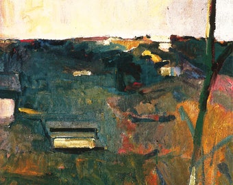 Elmer Bischoff, Landscape with Bare Tree Print Figurative modern art Abstract Expressionism framable art