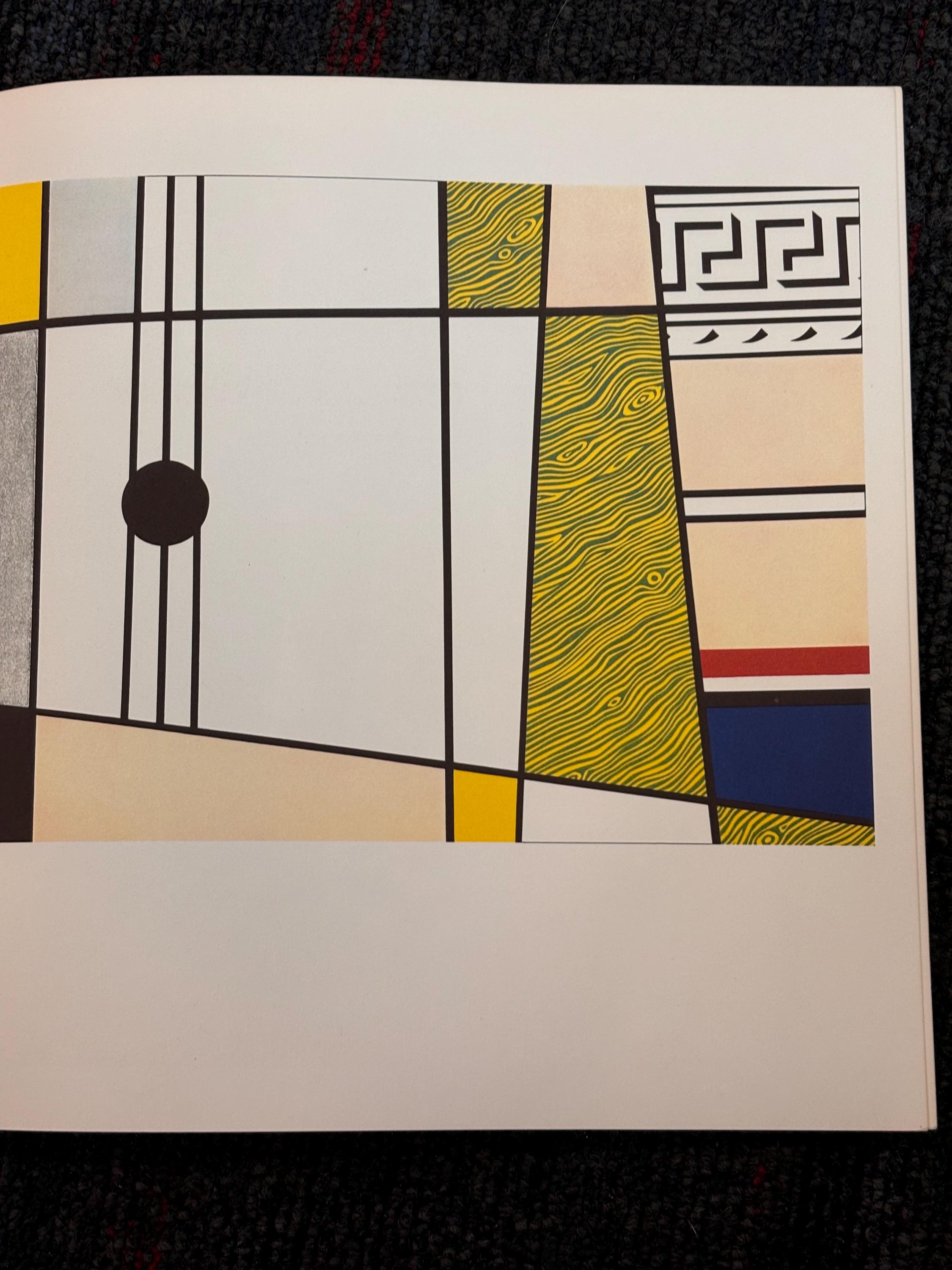 リヒテンシュタイン。抽象ギター出版リトグラフミッド