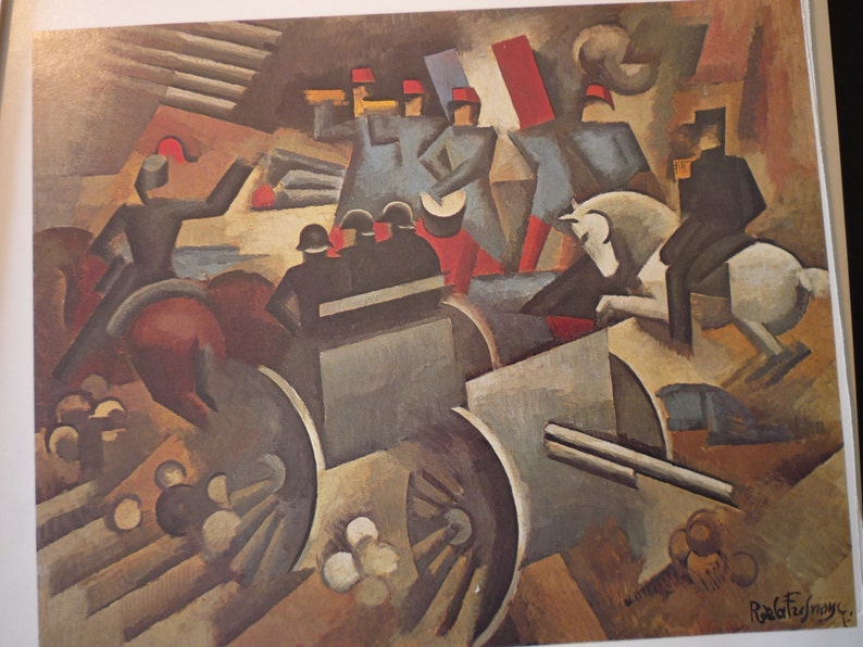 Roger de La Fresnaye Artillery Cubist Art ephemera Paris 1943 gift for art lovers framable French school of art early 20th century image 4