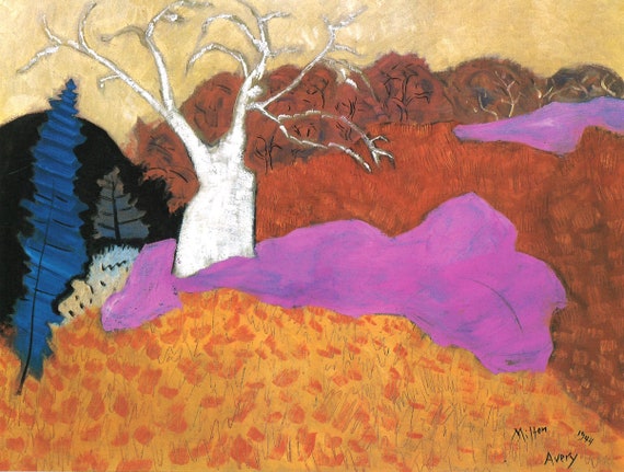 Milton Avery - Autumn in the Woods Modern Art Print Abstract