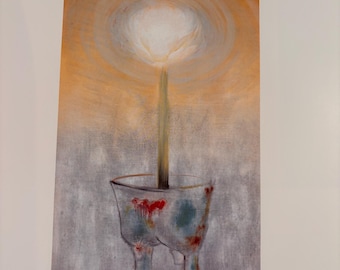 Morris Gräber | Asiatische Blüte | Publizierter Druck | Mid Century Kunst | Wandkunst