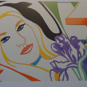 Tom Wesselmann Kobieta w pozycji leżącej 10 na 10 cali Miłośnik sztuki nowoczesnej Nowy Jork pop art Sztuka figuralna świetny wydruk do oprawienia