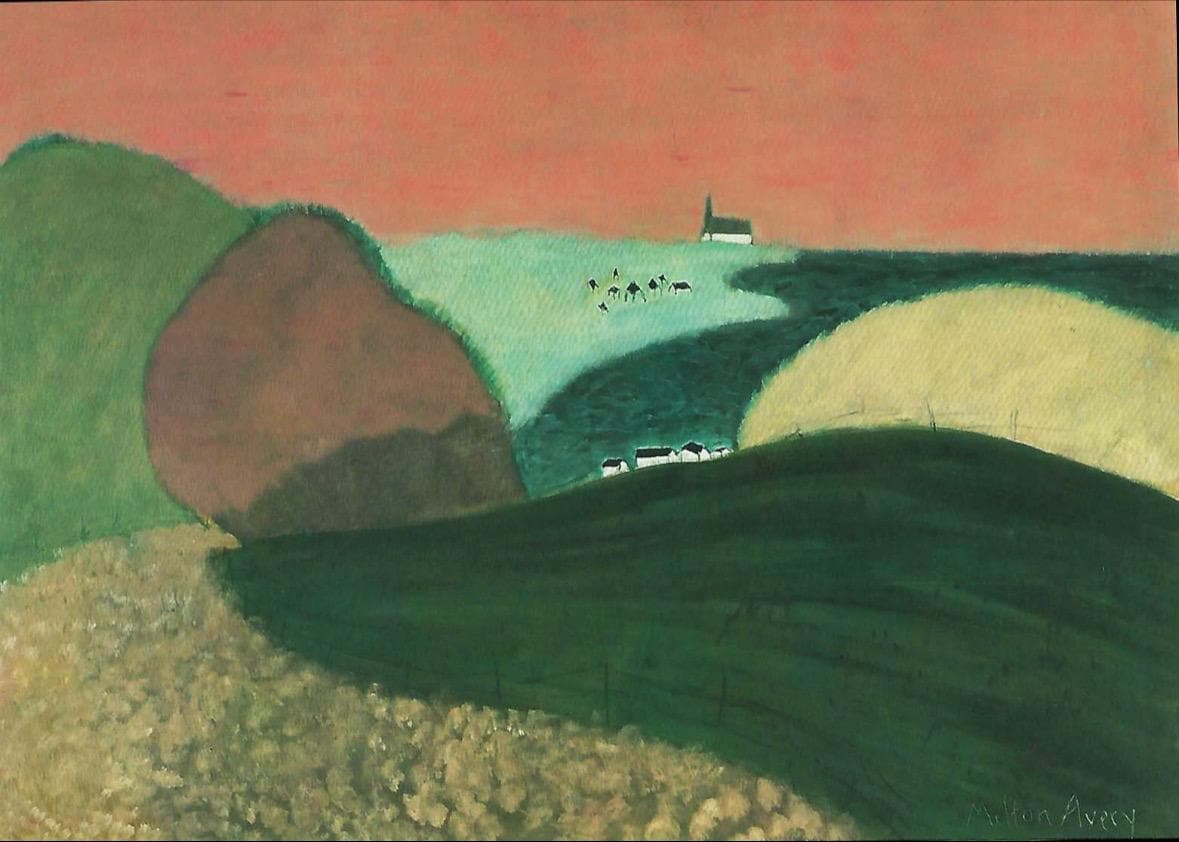 Milton Avery Gaspe Pink Sky Quebec | Art Print | Landscape Modern