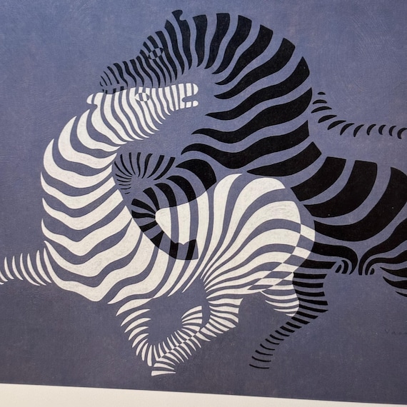Victor Vasarely, Mi Zebre | Vintage Published Lithograph | Op Art