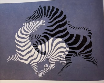 Victor Vasarely, Mi Zebre | Vintage Publizierte Lithographie | Op-Art | Moderne Wandkunst