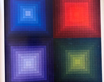 Victor Vasarely, Arcturus II | Vintage Published Lithograph (offset) | Op Art | Modern Wall Art | Vintage Print