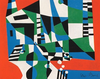 Stuart Davis Tournos Bright Abstract Fine Art Print American