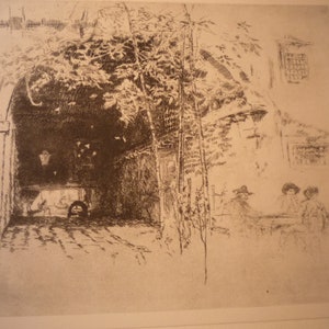 James McNeill Whistler Venise The Traghetto 1927 tirage photogravure vintage adapté à lencadrement des amateurs dart Venise Canaux Venise Set image 7