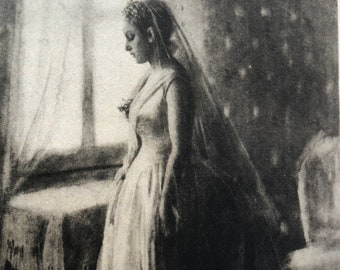 Anders Zorn, The Bride | Original published lithograph | signed in plate | Framable Wall Art