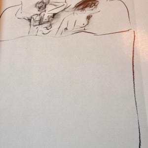 Constantino Nivola, Couple in Bed, from the Bed Series 1963. Original Published Lithograph. Ready to frame. Wall Art
