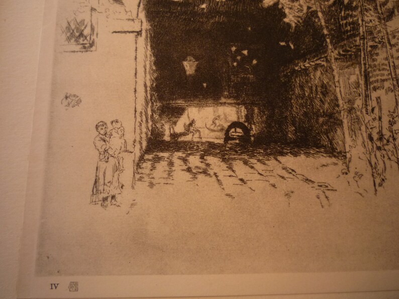 James McNeill Whistler Venise The Traghetto 1927 tirage photogravure vintage adapté à lencadrement des amateurs dart Venise Canaux Venise Set image 3