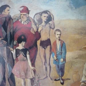 Picasso Family of Saltinbanques poster - 1980 edition print 11.5 by 16 large poster original painted in 1905- Free US Shipping circus