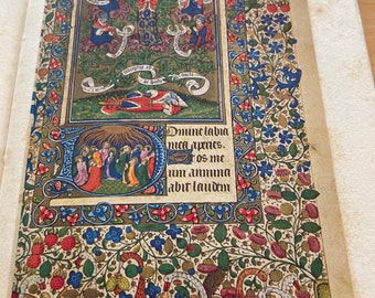 Conception of the Virgin Works of Holy Spirit | Illuminated manuscript | Published lithograph 1965 | Religious art | Framable Wall Art