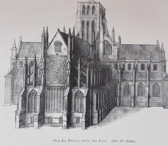 Old St. Pauls Cathedral London View From the East | 1904 Published