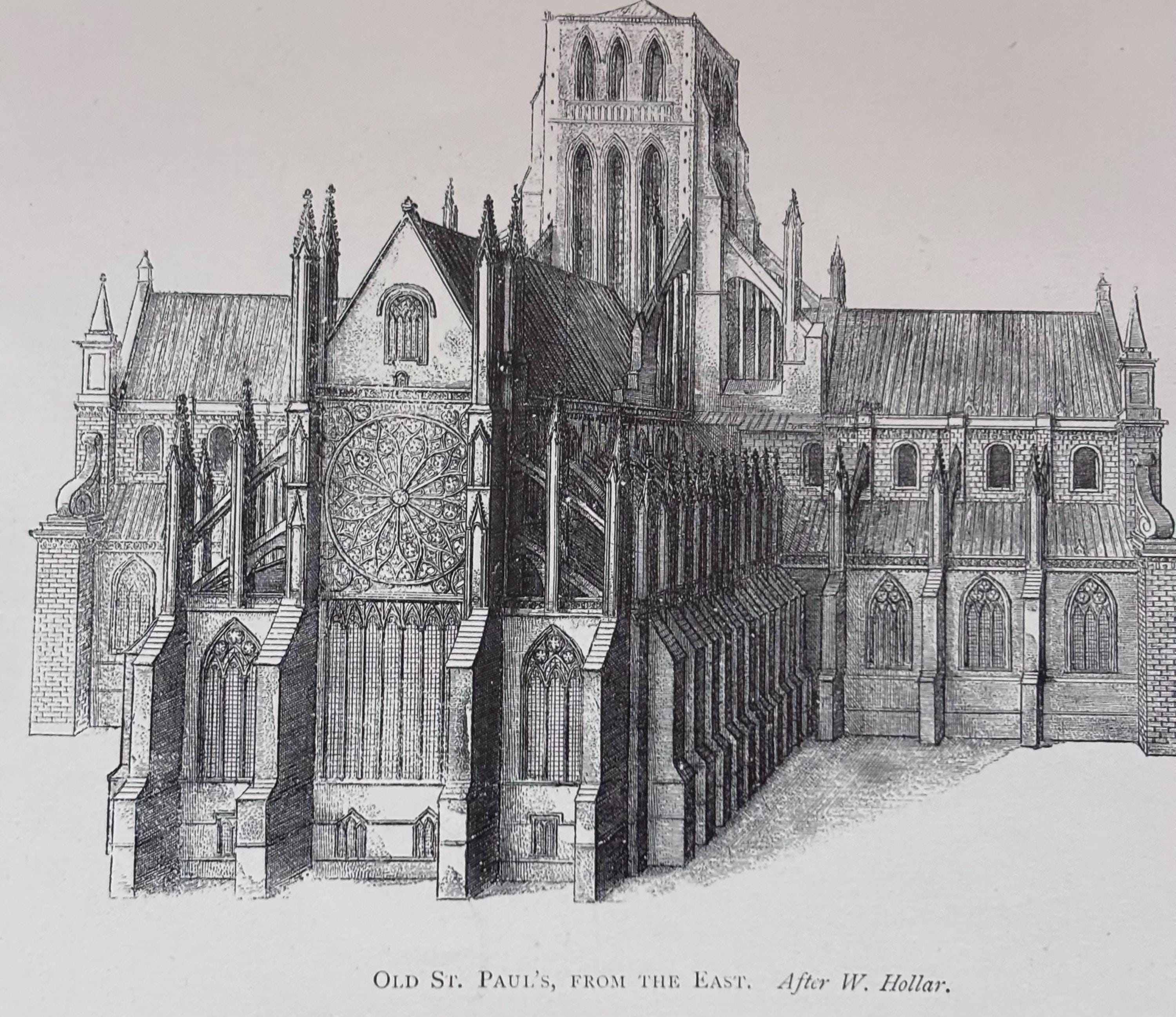 Old St. Pauls Cathedral London View From the East | 1904 Published
