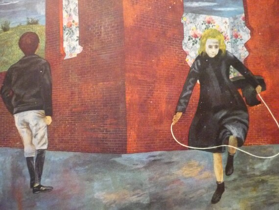 Ben Shahn - Girl Jumping Rope 1943 - Framed Print American Realism