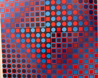 Victor Vasarely, Bolger III | Vintage  Published Lithograph | Op Art | Modern Wall Art