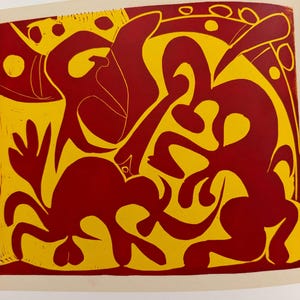 Picasso Picador | Original Published Lithograph | From Linocut by the master Pablo Picasso | mid century wall art | For framing