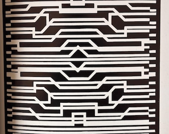 Victor Vasarely, Grid | Vintage Published Lithograph | Op Art | Modern Wall Art