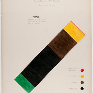 Black History Negro Crime 1890 Color Infographic WEB DuBois research Living Black poster prints American Negro for Paris Exposition