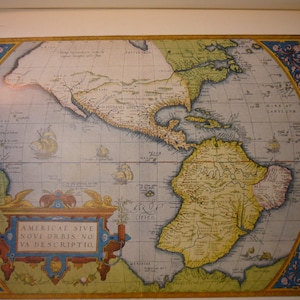 Jahrgang America The New World Nachdruck von 1587 Orteliuss Theatrum - framable Farbe Lithgraph alten Karten - Amerika-Karte - Geschenk