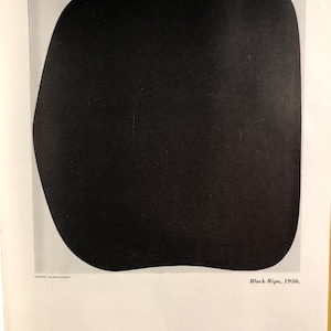 Ellsworth Kelly, Black Ripe. Original Published lithograph 1958 Great framable abstract art. Mid Century Modern Aesthetic Wall Art