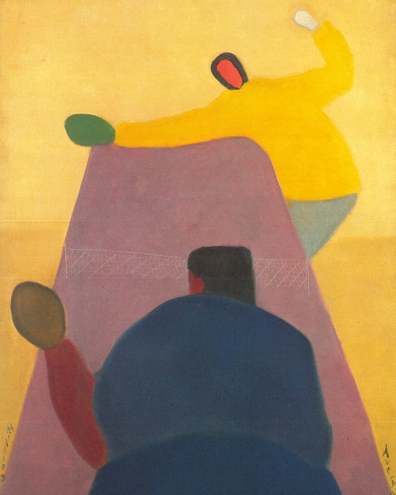 Milton Avery Ping Pong 11 by 14 in Giclee Print modern art Abstract Expressionism framable art perfect gift