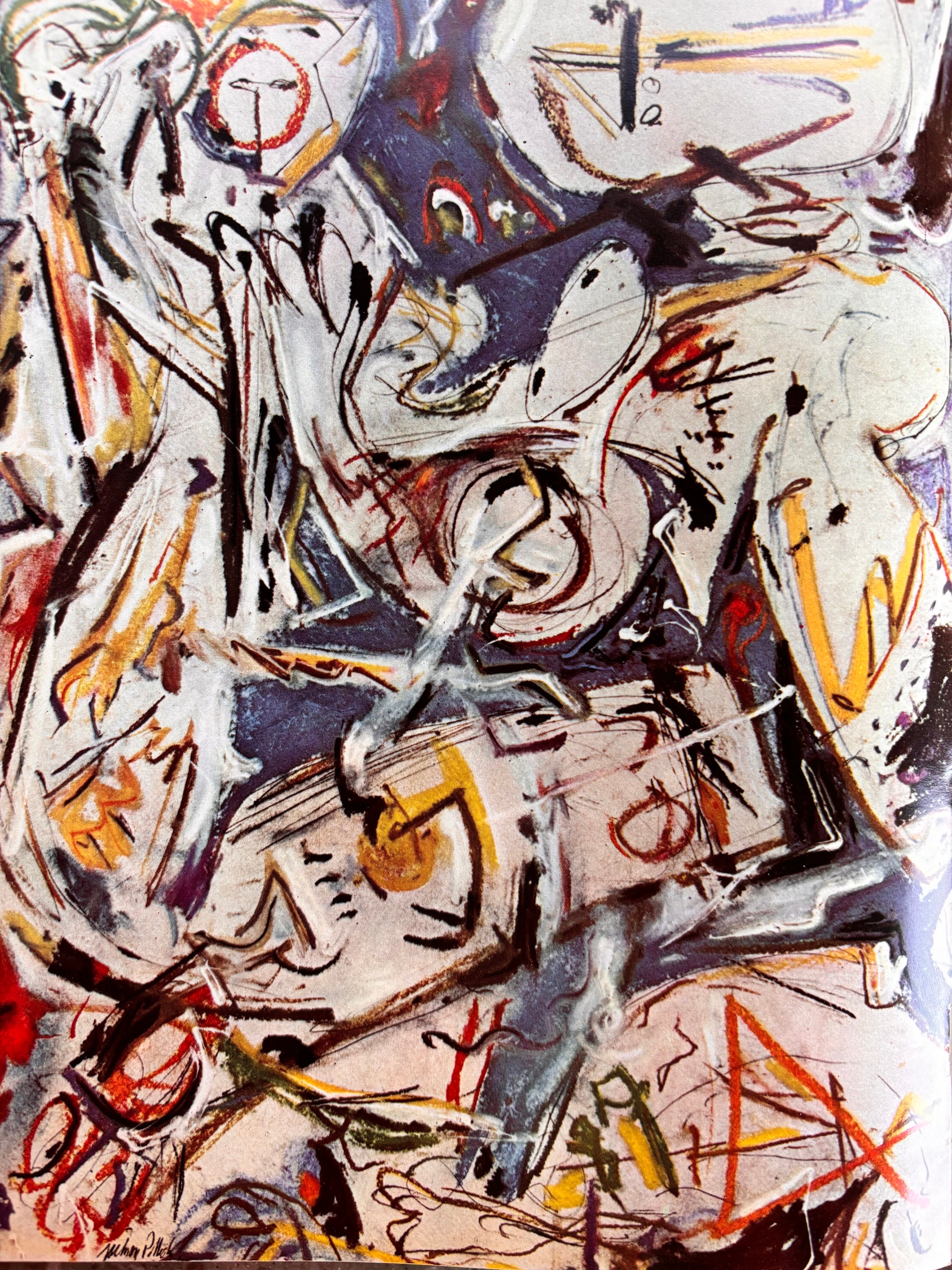 【額装済】Pollock『Number 9, 1949』抽象画 アートポスター Number 9, 1949 | McGaw Graphics