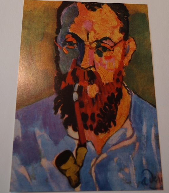 【DISCERNMENT】Matisse Vintage Painting Black Denim Clearance Portrait of Matisse by Andre Derain - 1964 Fine