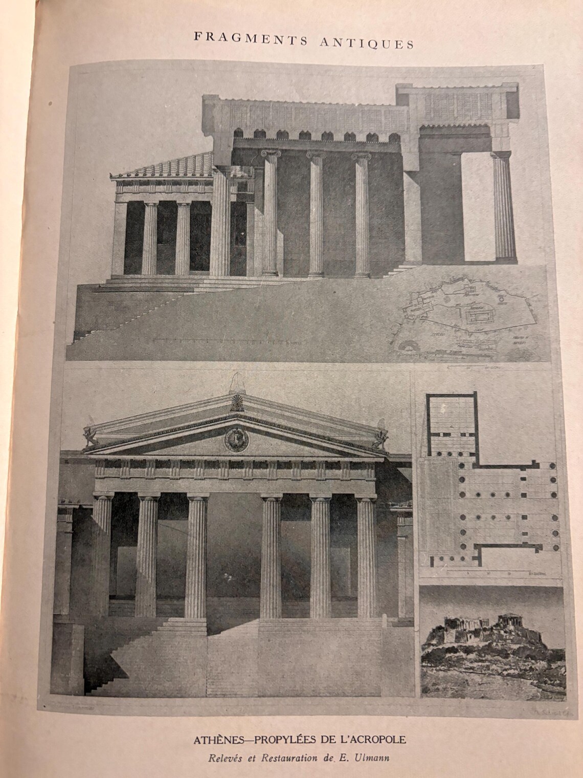 Athens Element 1923 Architectural Elements Acropolis of Athens the Propylaeia by D ...