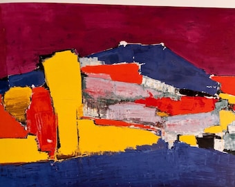 Nicolas de Staël, Agrigente | Vintage Print | Modernist | Framable Wall Art