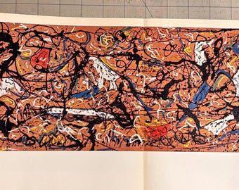 Jackson Pollock, White Cockatoo | Vintage Print 1964 Abstract Expressionist | Modern Wall Art