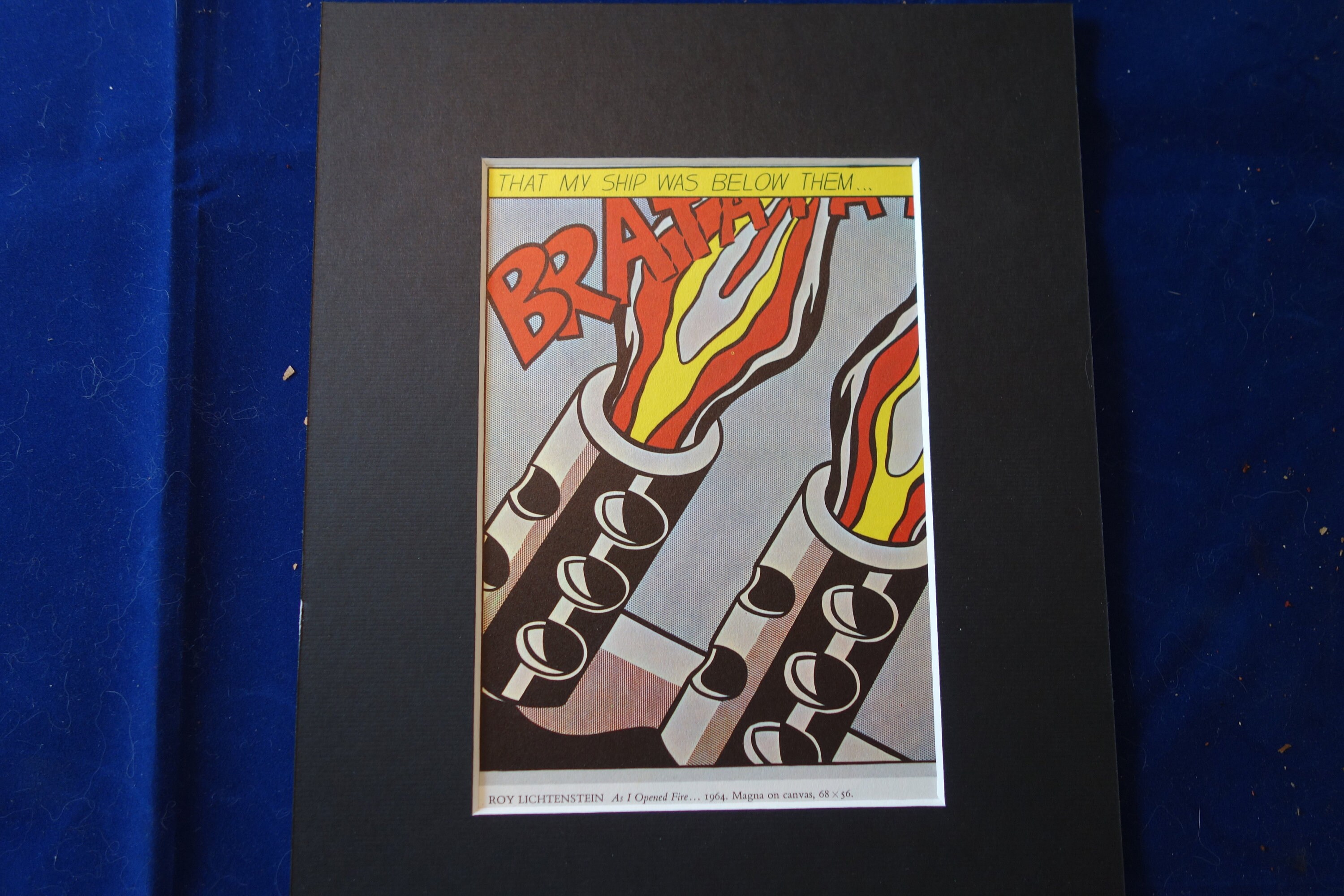 ロイ・リキテンスタイン As I open Fired マットカラーリトグラフ