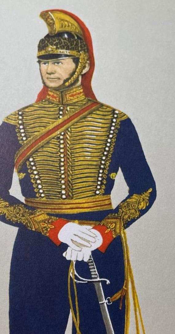 ベンガル騎馬砲兵隊将校 1846 英国軍服。P H スミザートン東インド会社