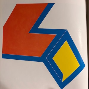 Frank Stella, Effingham I | Vintage Published Lithograph 1970 | Gift for modern art lover Minimalism Framable wall art