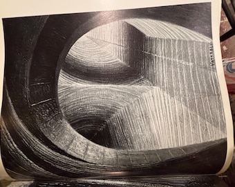 Victor Vasarely, Metro | Vintage Print 1971 | Op Art | Modern Wall Art