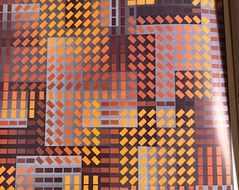 Victor Vasarely, 0659-Tega-Orr | Vintage Published Lithograph | Op Art | Modern Wall Art