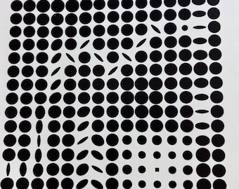 Victor Vasarely, Betelgeuse | Vintage Publizierte Lithographie | Op-Art | Moderne Wandkunst | 1969 Kunstdruck