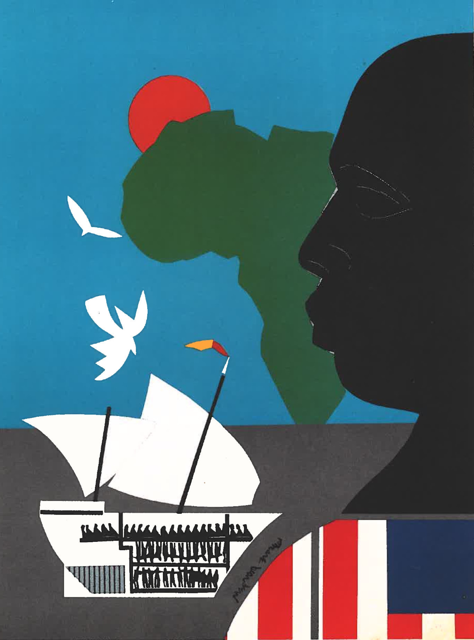 Romare Bearden Roots bold colors Giclee Art Print Abstract